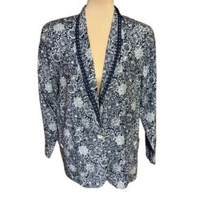 Vintage 90s Jonathon Martin Blue floral blazer